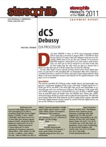 Stereophile 2011 Product of the Year - dCS Debussy DAC