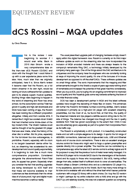 HiFi+ Rossini MQA Update 2018